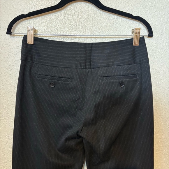 Express Black & White Pinstripe Editor Wide Leg Trouser Pants Size 00 - Picture 4 of 8
